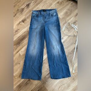 White House Black Market Wide-Leg Jeans in Medium Blue Wash